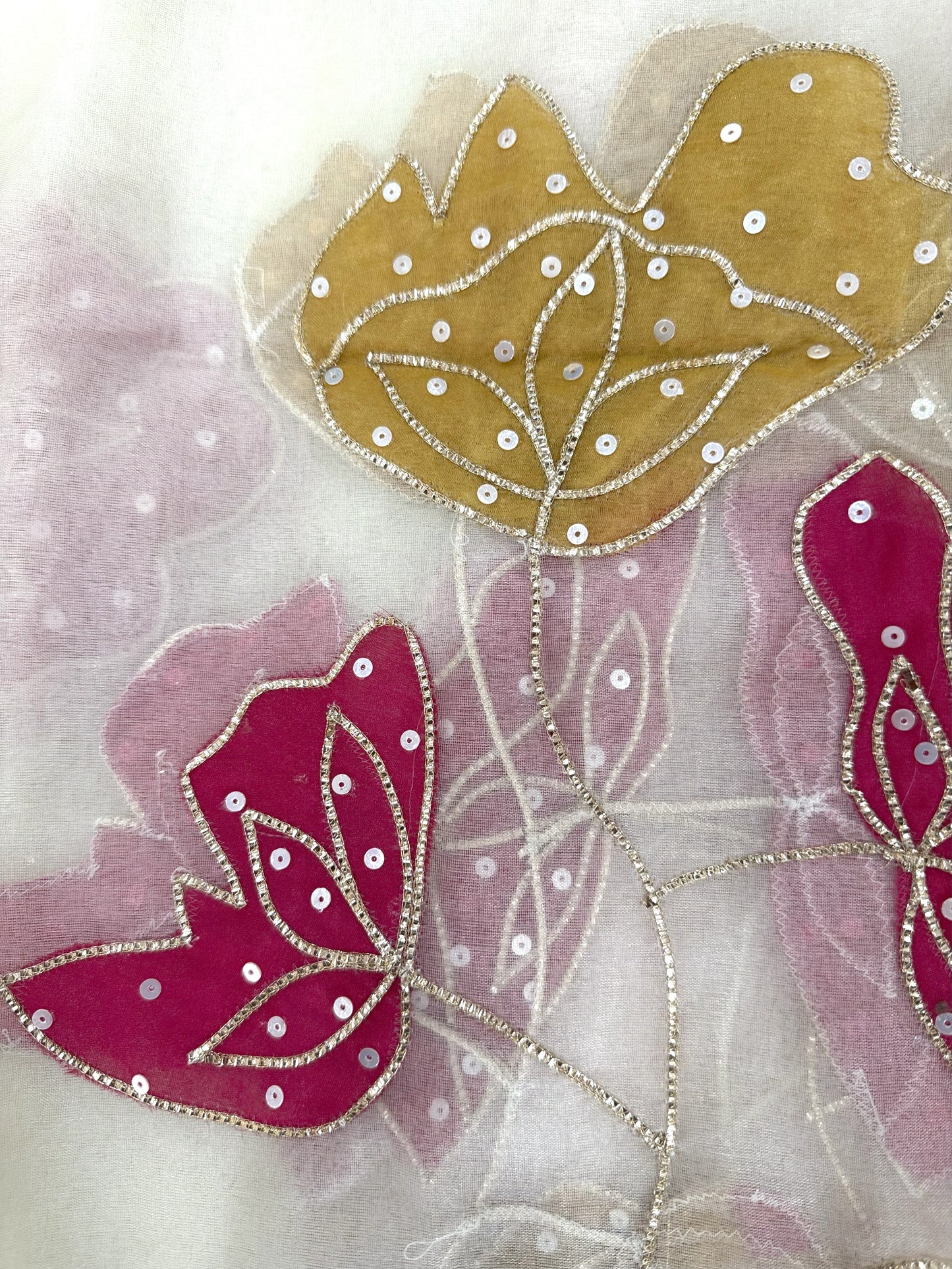 Magenta Stitched Satan Suit with Beautiful Dupatta