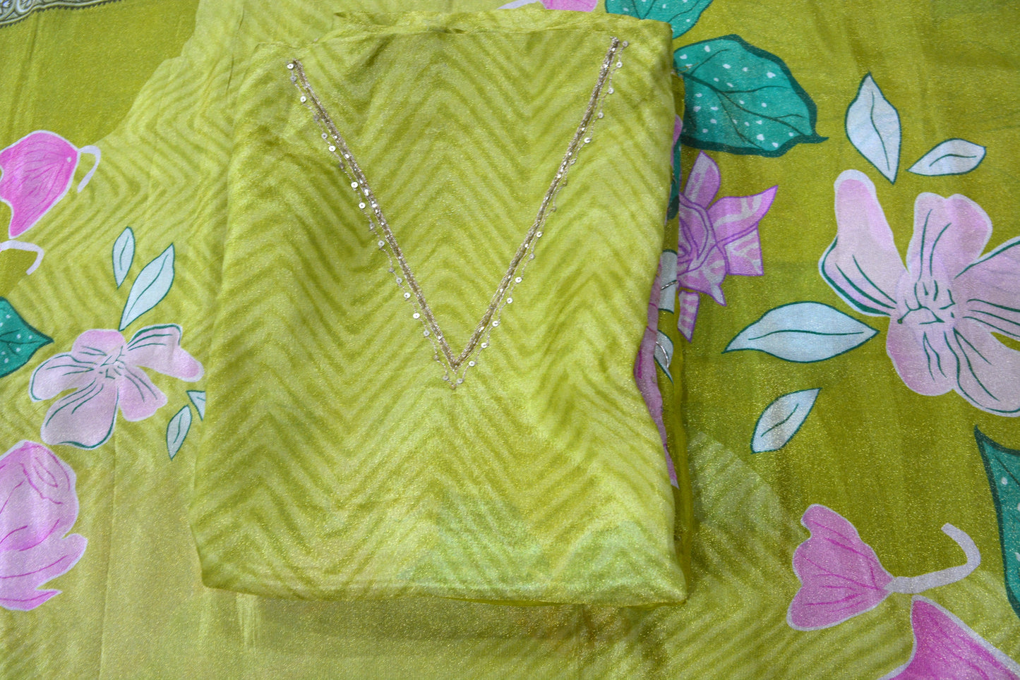 Shimmer Silk Unstitched Suit