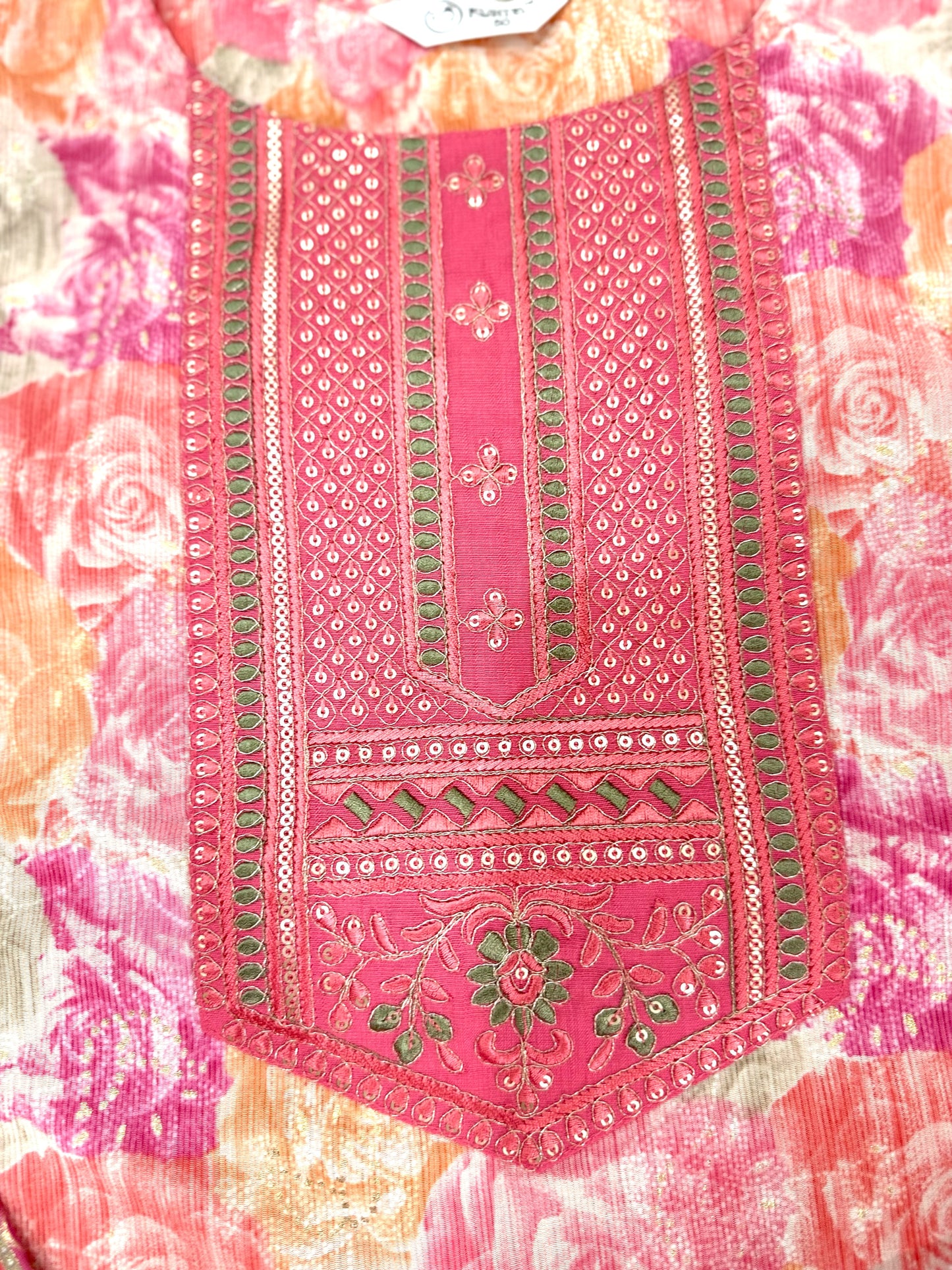 Pink Cotton Stitched Suit