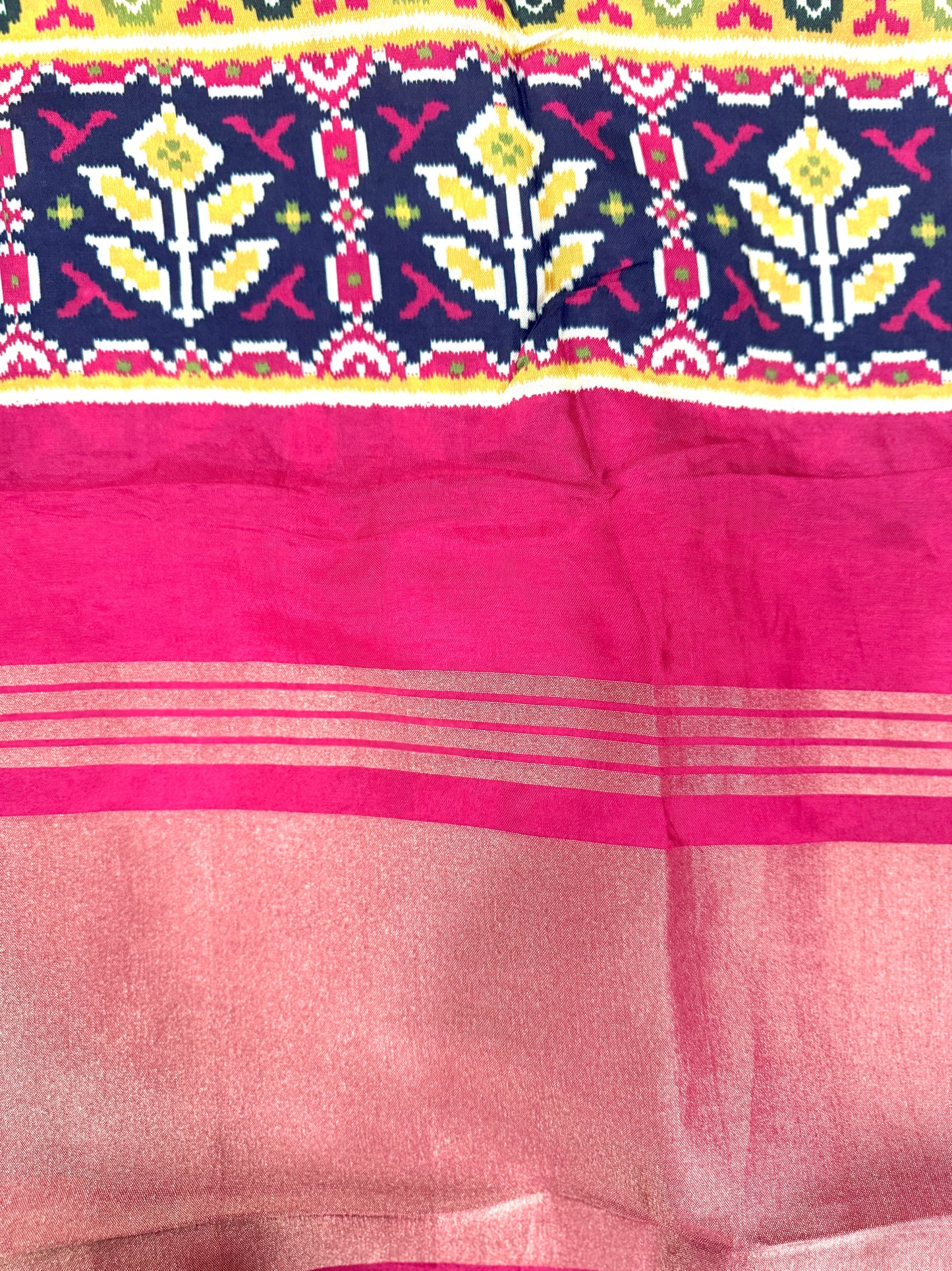 Yellow Stitched Suit with Beautiful Patola Dupatta