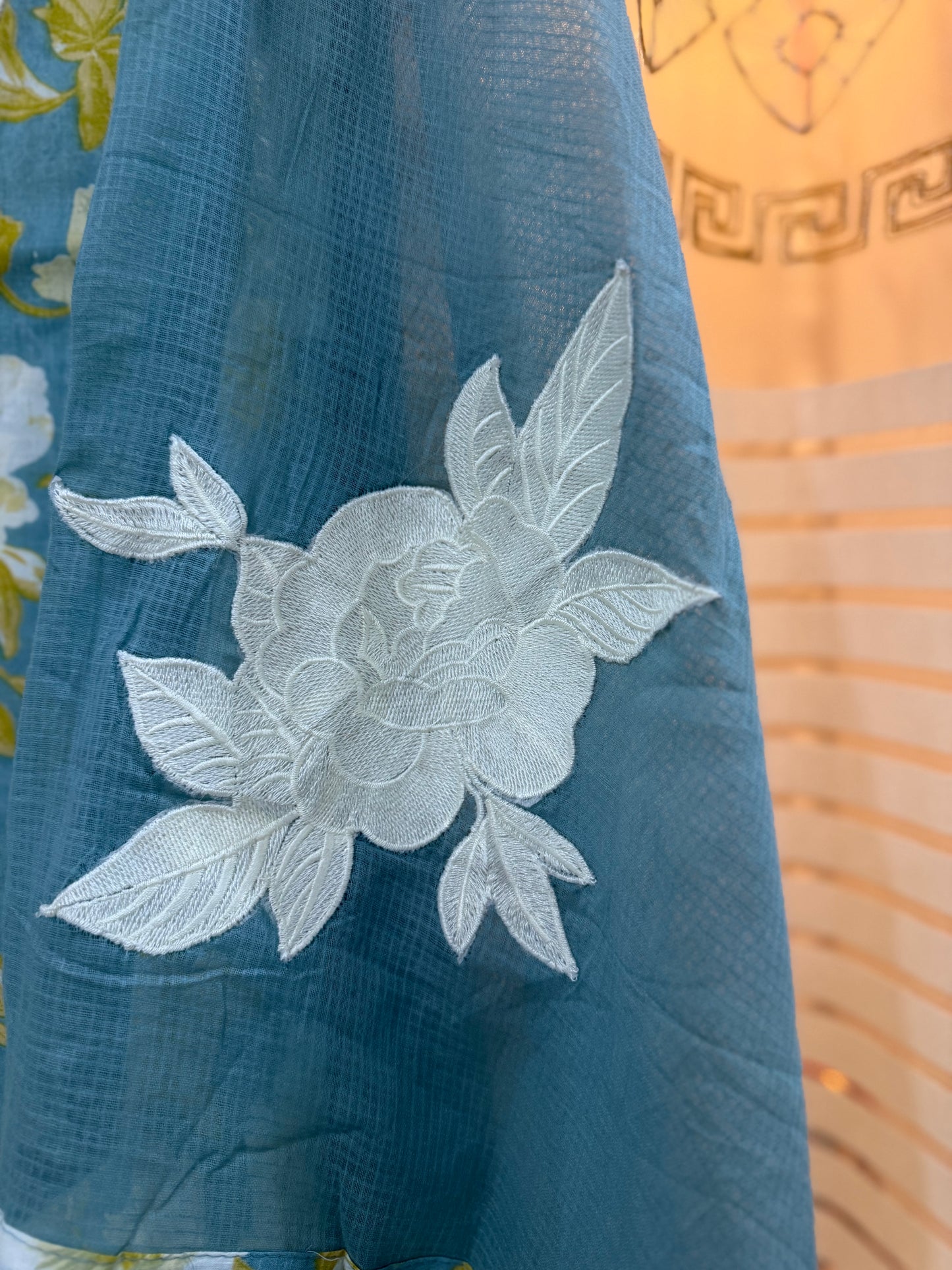 Sea Green Cotton Unstitched Suit