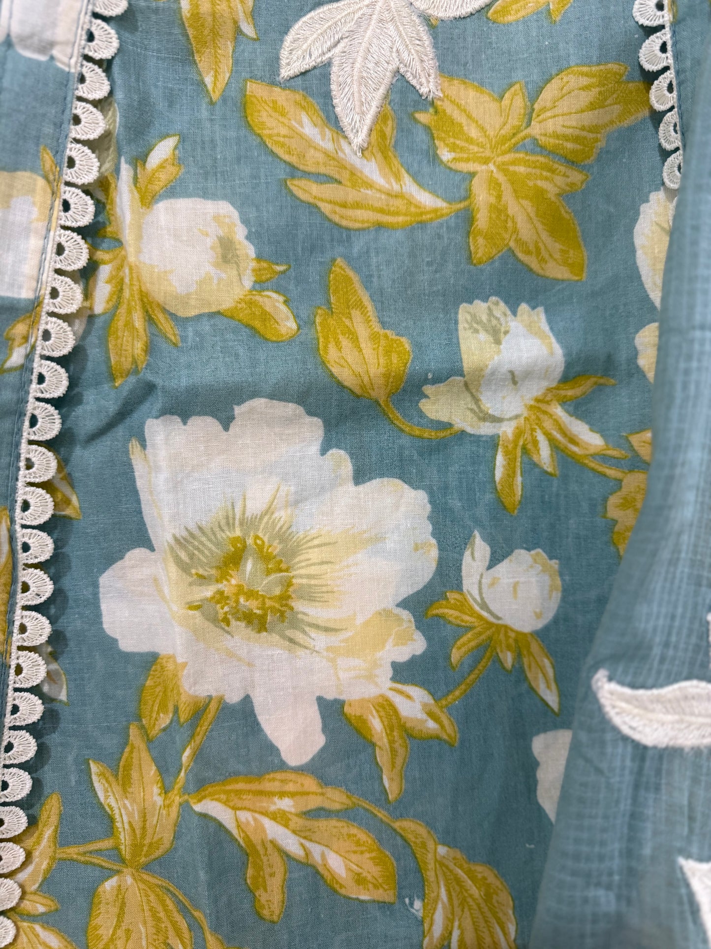 Sea Green Cotton Unstitched Suit