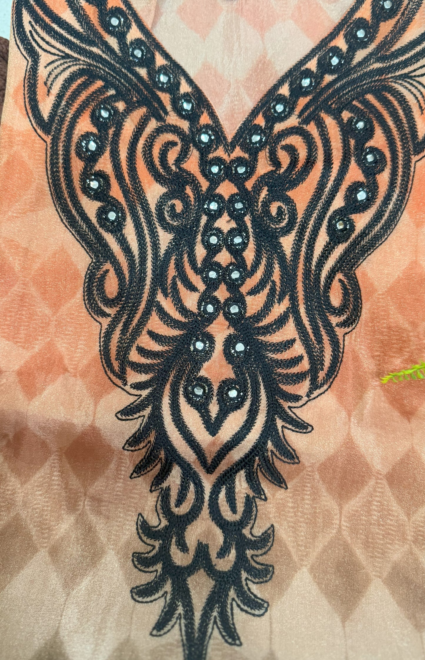 Shimmer Orange Kaftan