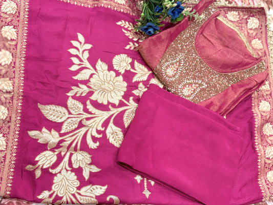 Shimmer Pink Unstitched Suit