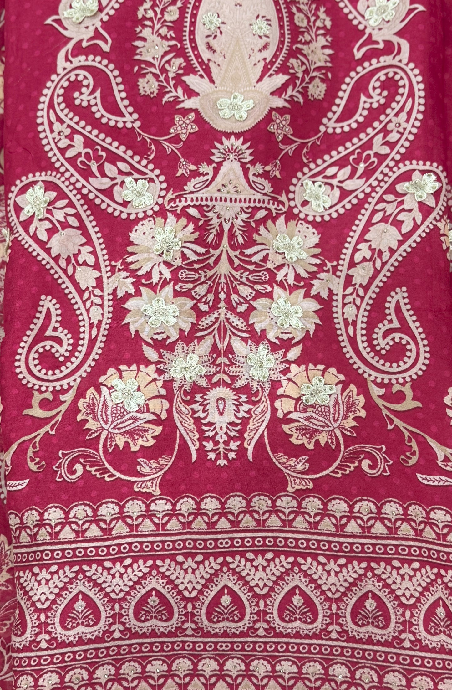 Silk Red Unstitched Suit