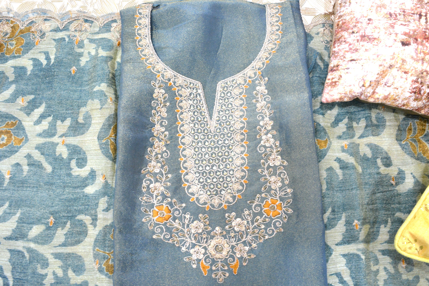 Shimmer Sotek Green Unstitched Suit