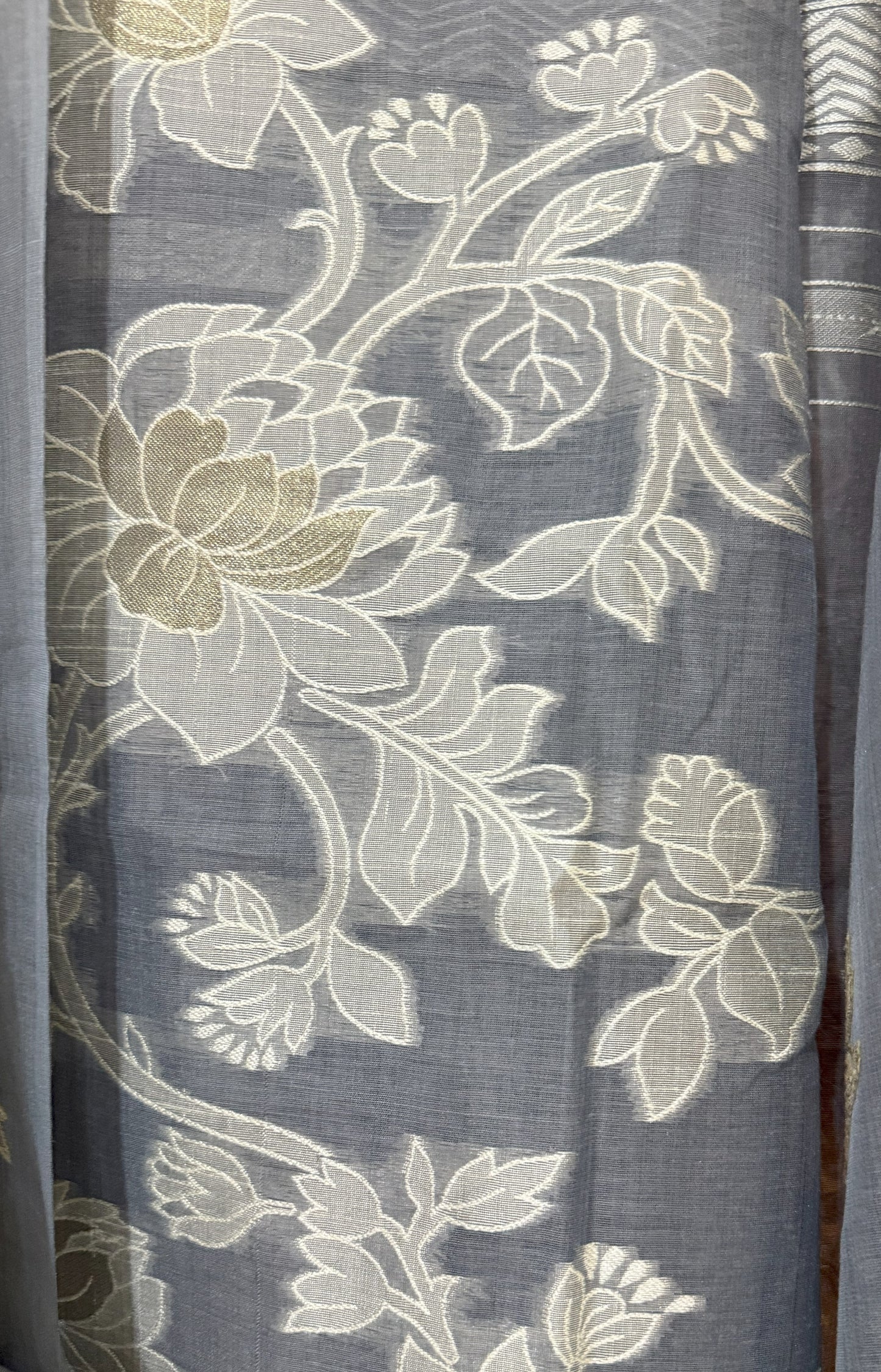 Grey Jamdani Unstitched Suit