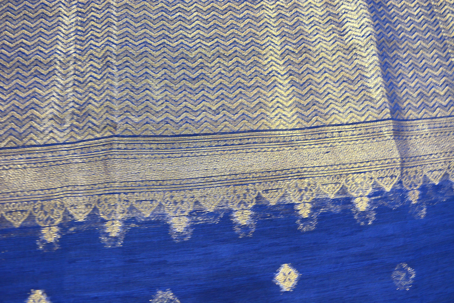 Jamdani Blue Unstitched Suit