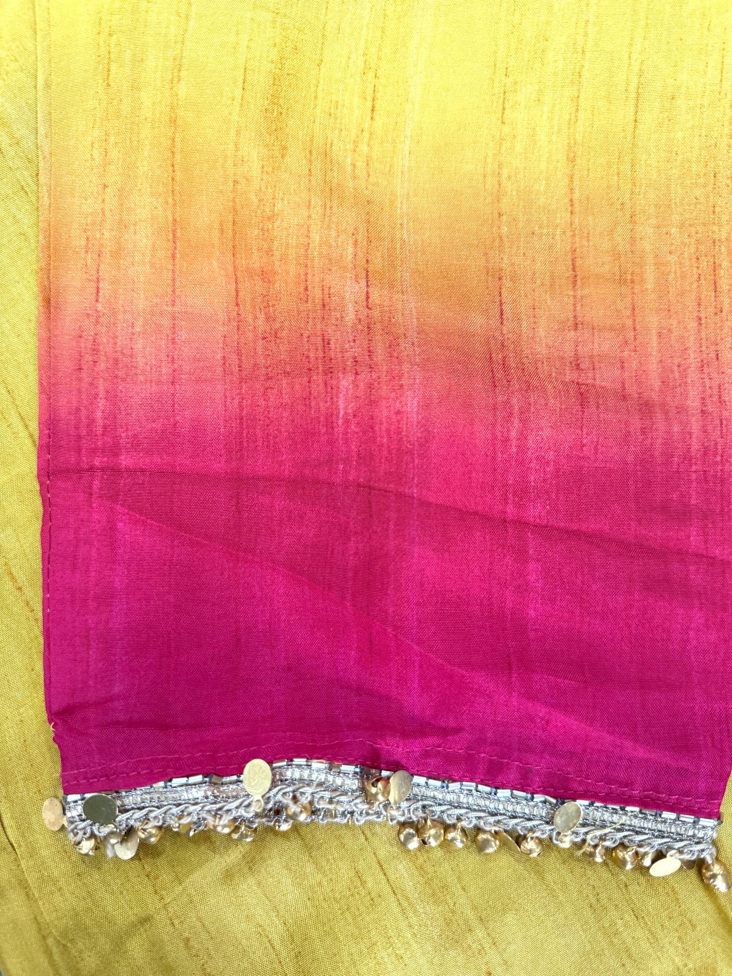 Yellow Stitched Suit with Beautiful Patola Dupatta