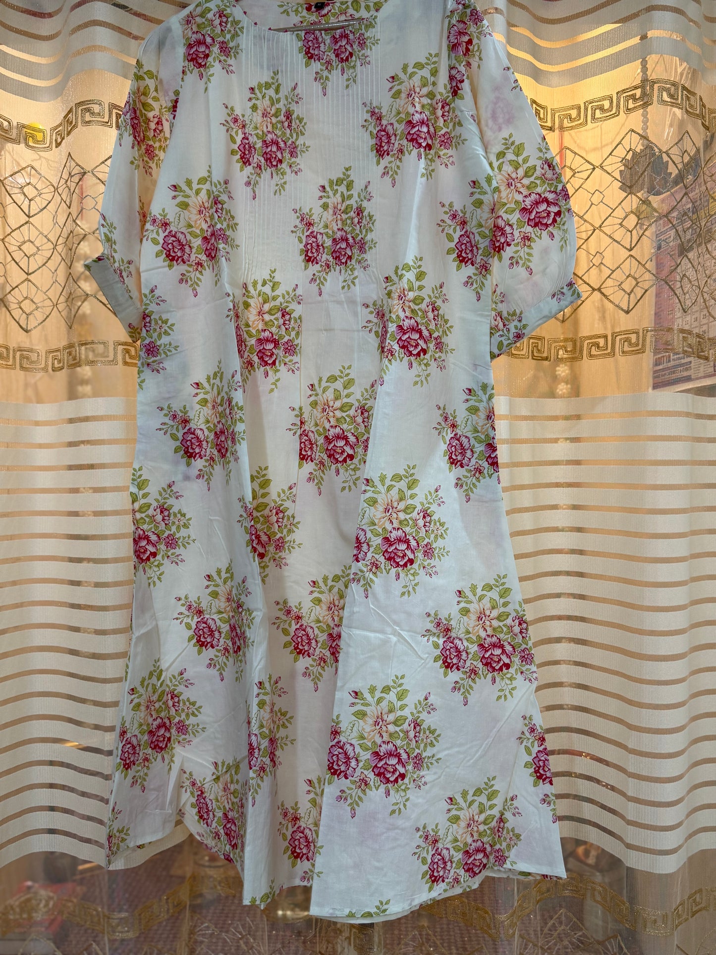 Cotton Cord Set With Flower Print