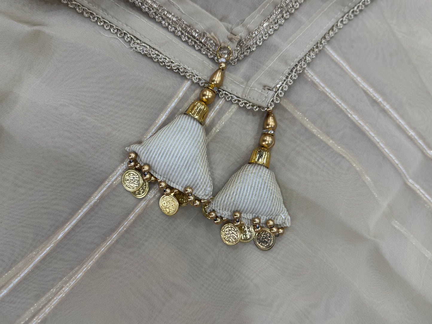 Burberry Stitched Suit With Zari Work