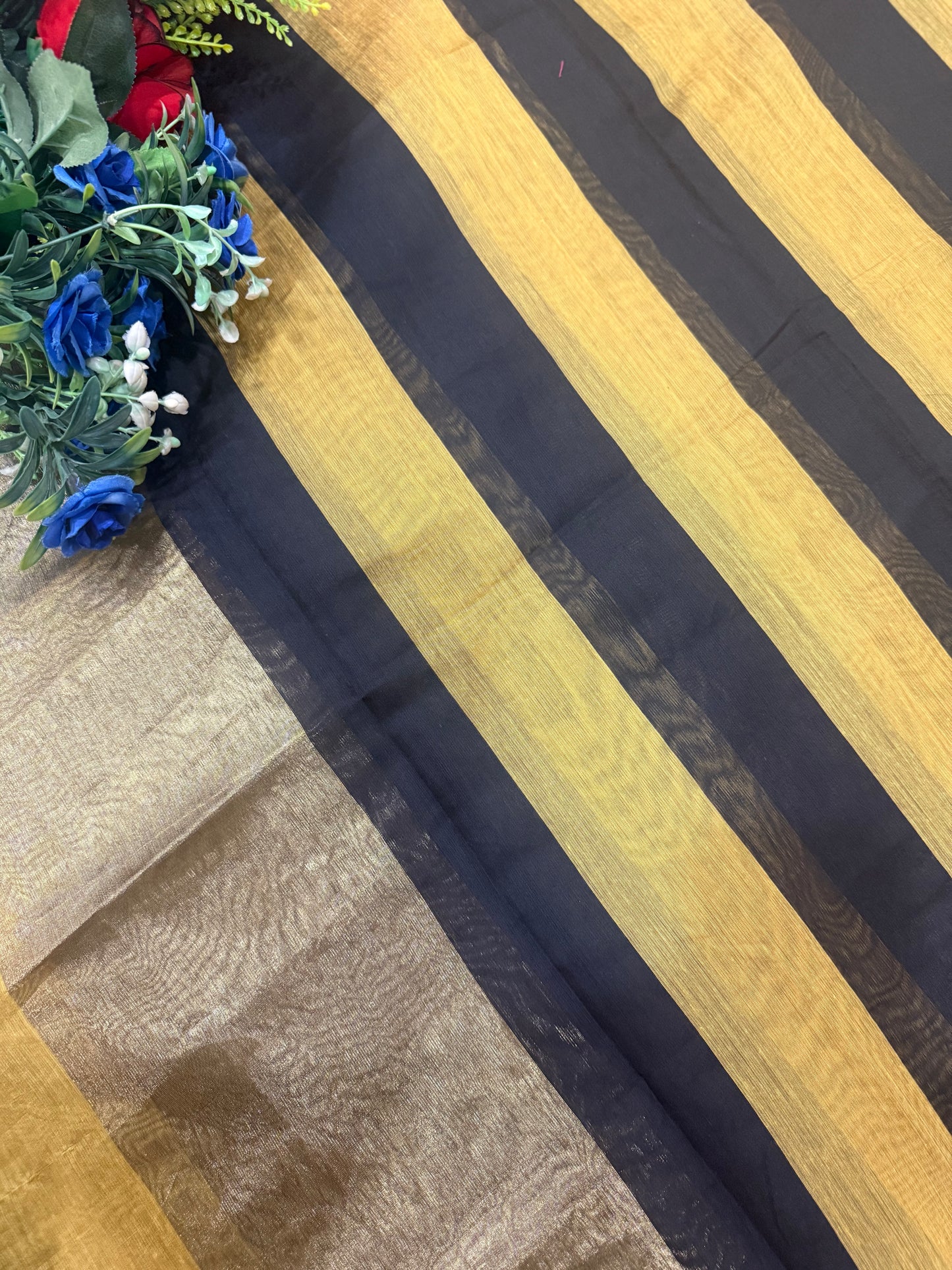 Golden Row Silk Unstitched Suit